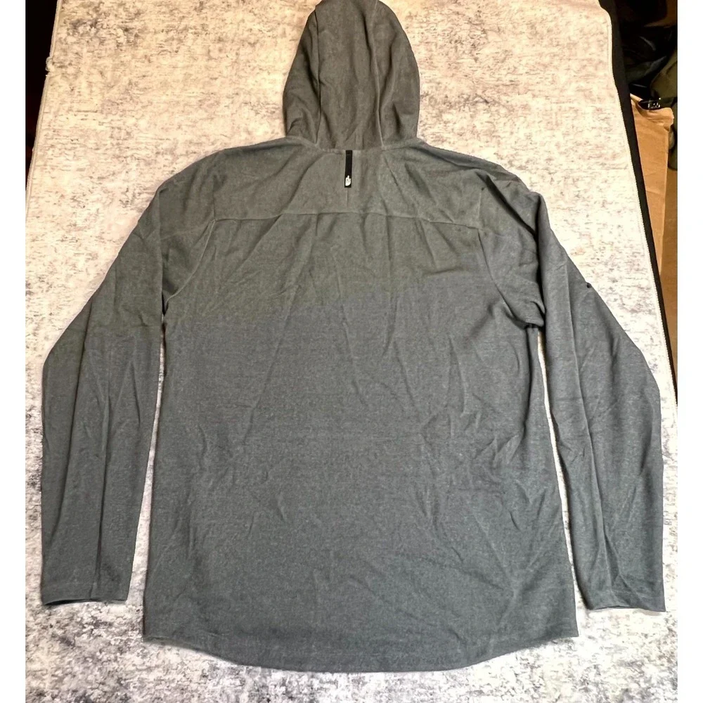 The North Face Echo Rock Hoodie Men's M Gray Heathered Textured UPF 40+ Pullover